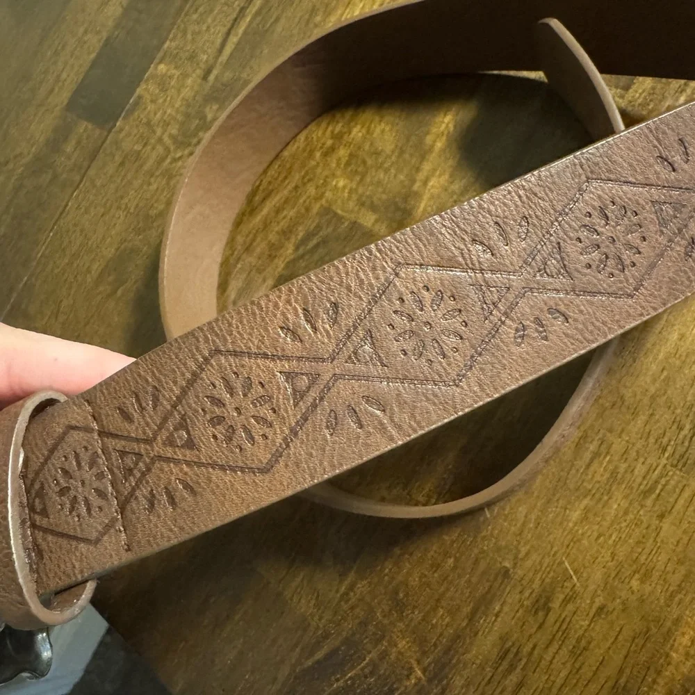 SHEIN Brown Belt with Turquoise Accents - Picture 3 of 3